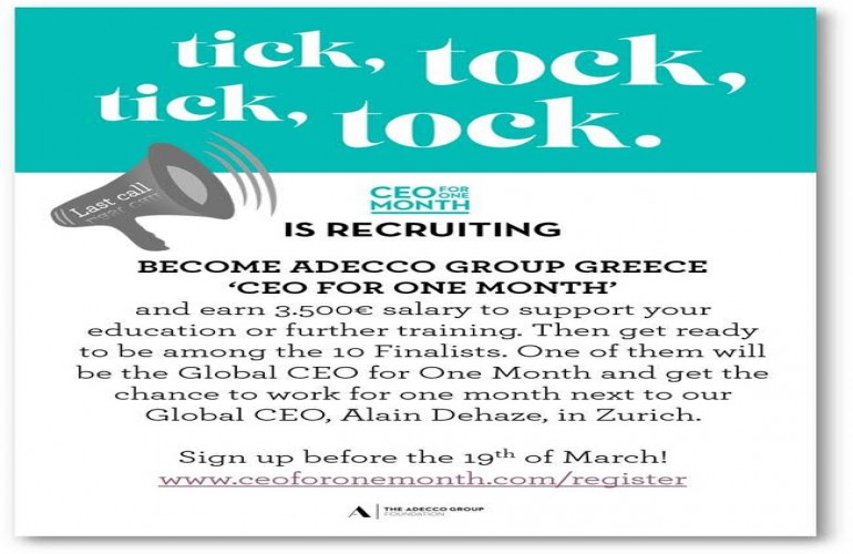Adecco: CEO FOR ONE MONTH program